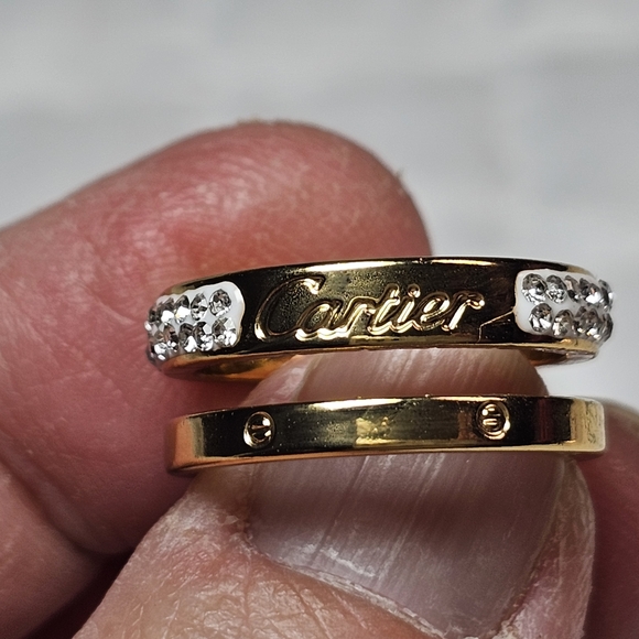 Cartier Gold and Silver Ring Size 7 Women Call Out Small Scratch On Front EUC - Picture 6 of 11